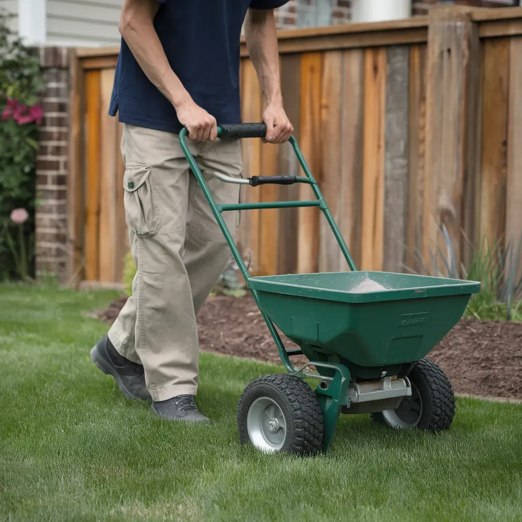Lawn fertilizer application