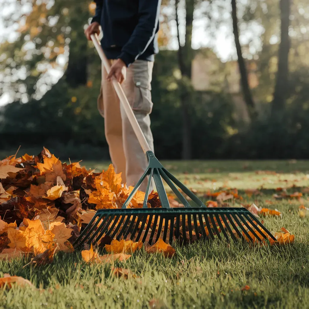 Fall leaf cleanup