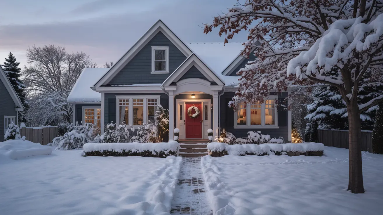 Snow-cleared driveway